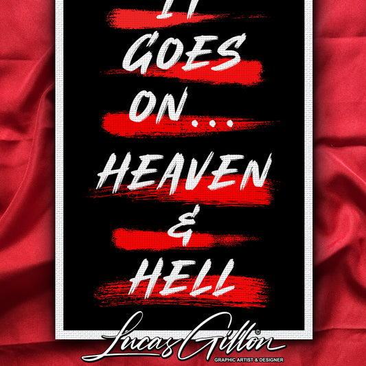 to finish - buy real canvas - 16 x 24 Inch Wall Art Canvas Quote Art "It Goes On" by Artist and Designer Lucas Gillon