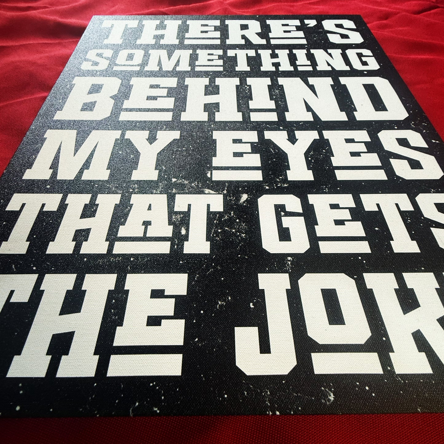 NOT FINAL - need to make variations too - Premium Canvas Quote Art "The Joke" by Artist & Designer Lucas Gillon