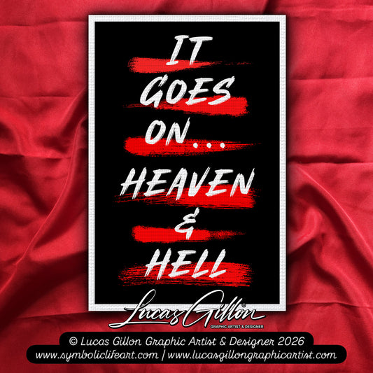 to finish - buy real canvas - 16 x 24 Inch Wall Art Canvas Quote Art "It Goes On" by Artist and Designer Lucas Gillon