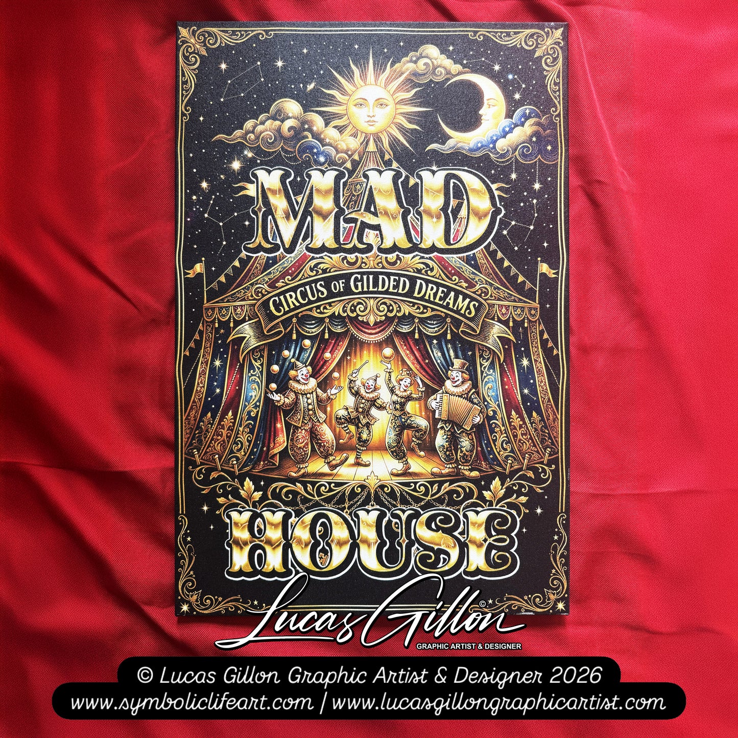 NOT FINAL - need to make variations too - Premium White Framed Quote Art "Mad House" by Artist & Designer Lucas Gillon