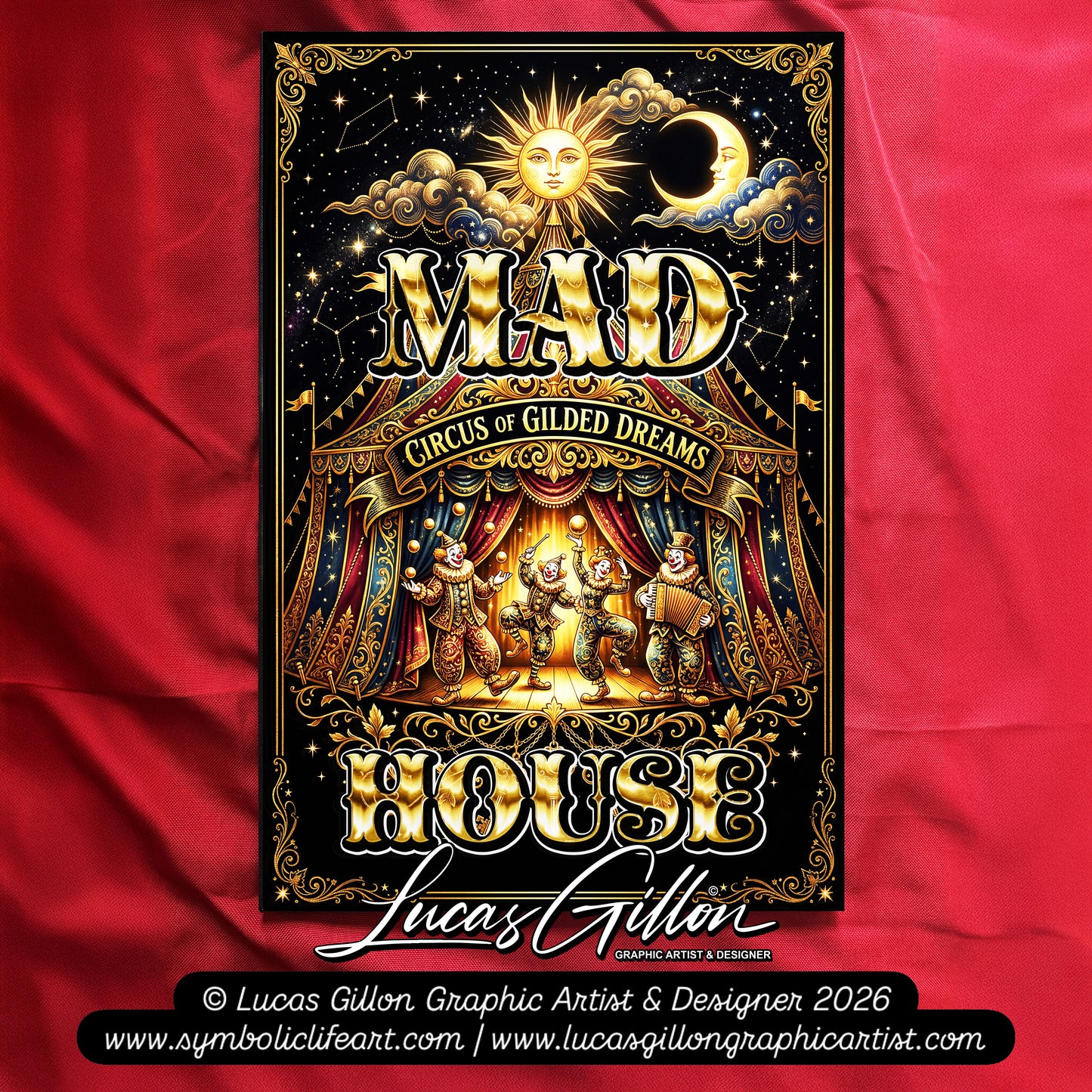 NOT FINAL - need to make variations too - Premium White Framed Quote Art "Mad House" by Artist & Designer Lucas Gillon