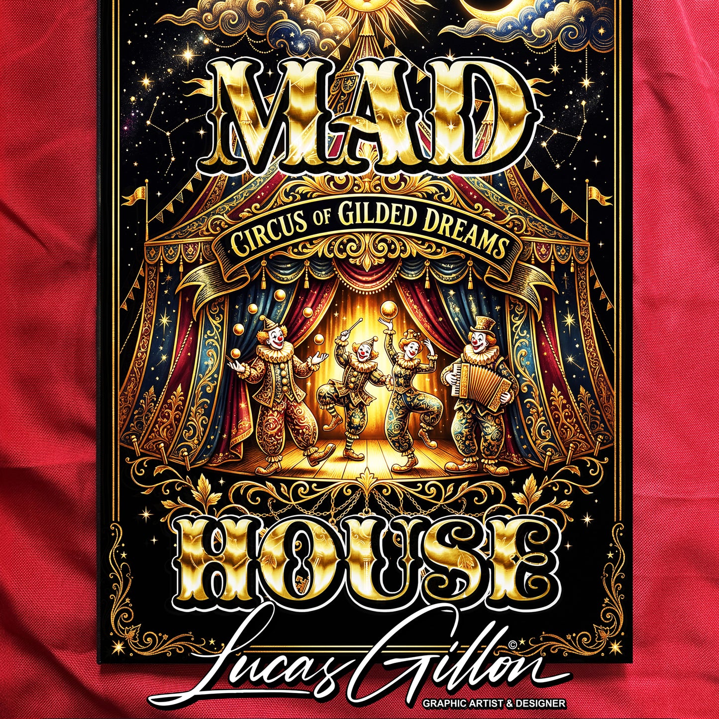 NOT FINAL - need to make variations too - Premium White Framed Quote Art "Mad House" by Artist & Designer Lucas Gillon